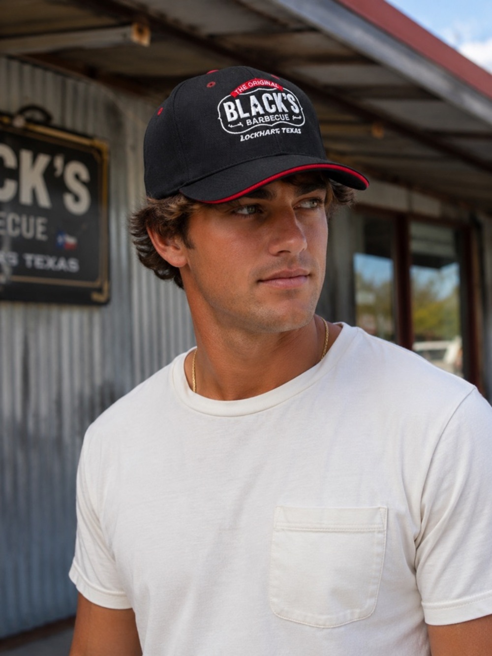 Black’s Barbecue Lockhart TX Hat – Classic Black & Red Cap | Unisex